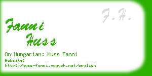 fanni huss business card